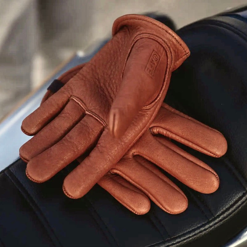 Gant en cuir marron homme deals