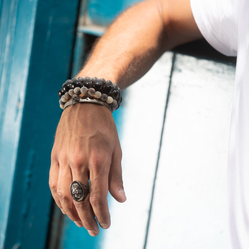 Acheter Accessoires de luxe Bracelet hommes cadeau de mode noir