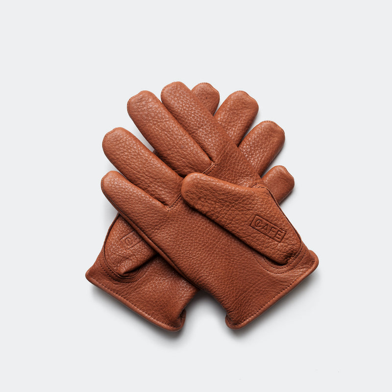 Gants vintage en cuir marron avec doublure en Kevlar. Gants en cuir Annecy