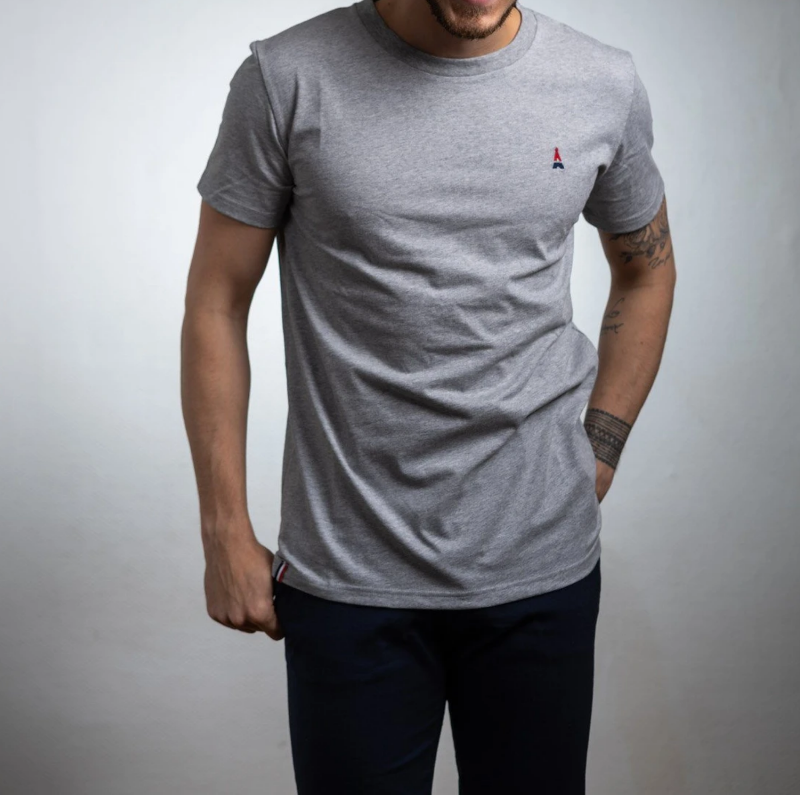 T-shirt homme,Teeshirt homme, T-shirt 100% coton bio | 180 g/m², Gris  de la Maison Ft, vêtement pour homme, idée cadeau homme, noël, fête des pères chez Robin concept store masculin Annecy, concept store homme.