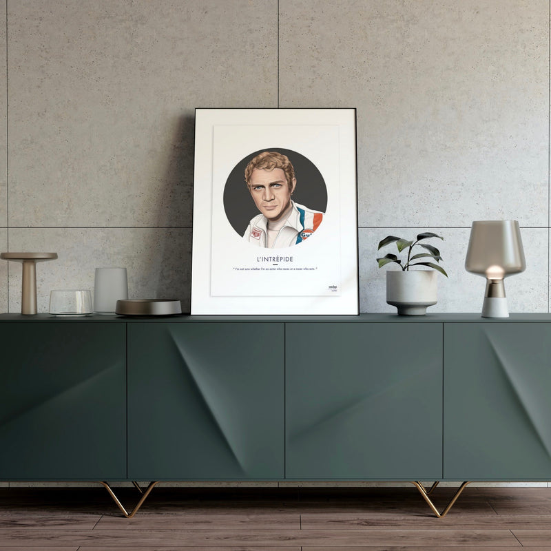 Affiche ASAP Steve MC QUEEN Affiche déco, Affiche design, affiche tendance, deco design, deco tendance.Tableau déco. Affichez votre style. Une bonne idée cadeau chez ROBIN concept store, boutique de cadeau pour homme en ligne. Annecy Afiiche star hollywood