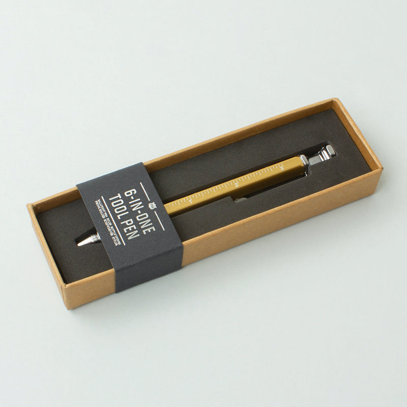 Coffret cadeau stylo multifonction 6 en 1 laiton.